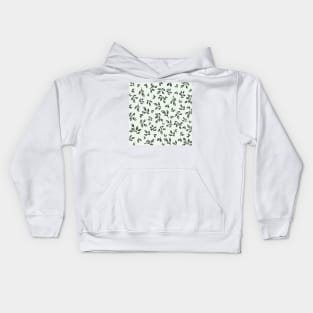 Green leafy pattern Kids Hoodie